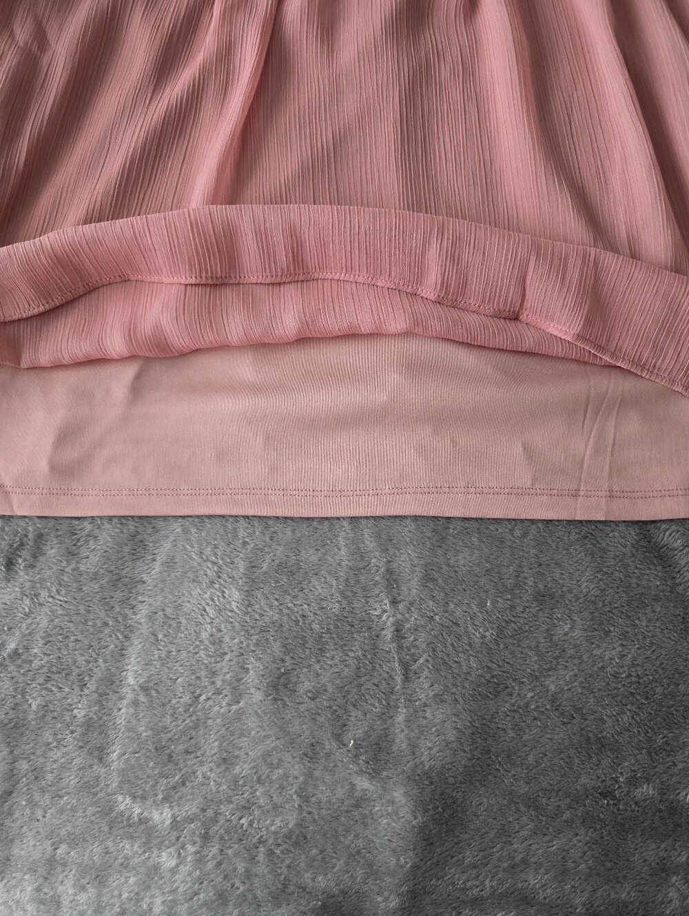 LC Lauren Conrad Pink Peasant Top NWT Square Neck Boho Cottagecore Chiffon Large - Picture 5 of 11
